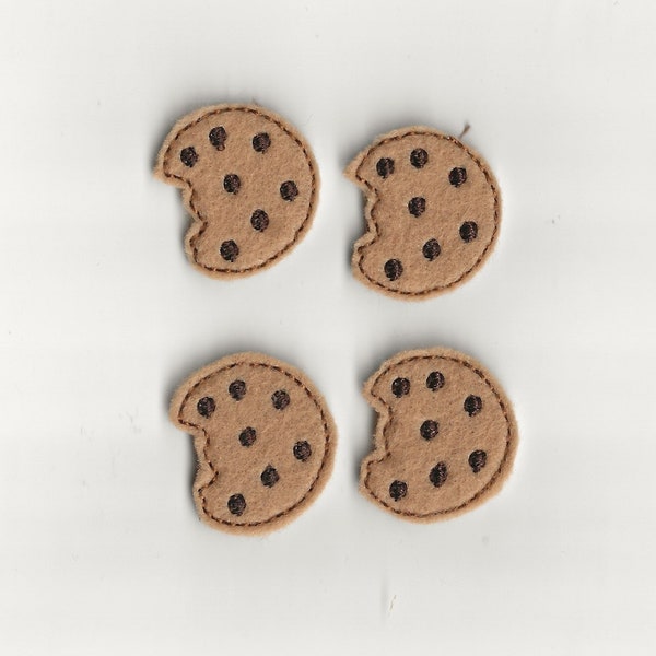 Chocolate Chip Cookie Felties! Custom Color, Set of 4!