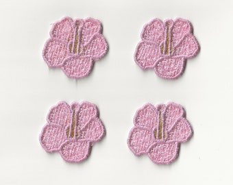 1.5” Hibiscus Flower Charms, Set of 4!