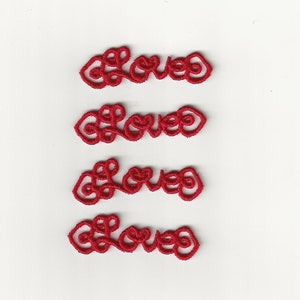 2 "Corazón Amor Encaje Encantos, Conjunto de 4!