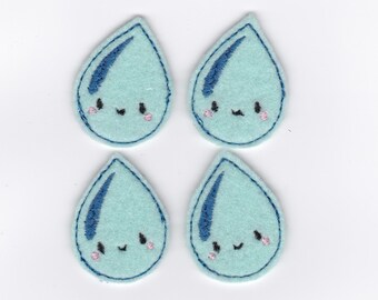 1.75" Raindrop Felties, Set of 4!