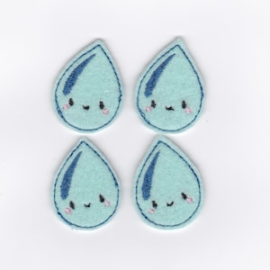 1.75&quot; Raindrop Felties, Set of 4!