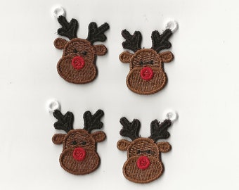2" Rudolph Reindeer Charms, set of 4!
