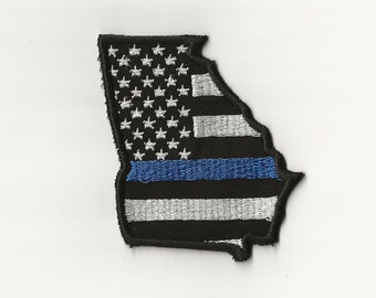 Georgia First Responder State Flag Patch! Custom Made!