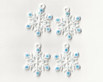 2" Snowflake Charms, set of 4!
