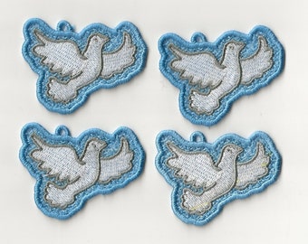 2" Dove Charms, set of 4!