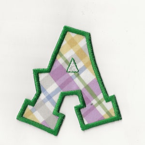 Pastel Plaid Letter! 4&quot; any letter Custom Made!