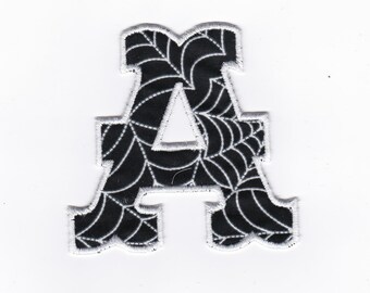 4" Spiderweb Letter Patch, Any Letter!