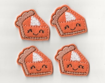 Pumpkin Pie Felties! Custom Color, Set of 4!