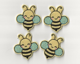Bumble Bee Felties! Custom Color, Set of 4!