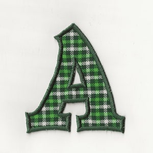¡Carta a cuadros verde! 4" cualquier letra hecha a medida!