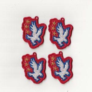 2” American Eagle with Stars Lace Charms, Set of 4!