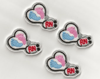 RN NICU Stethoscope Felties! Custom Color, Set of 4!