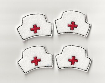 Nurse Hat Felties! Custom Color, Set of 4!