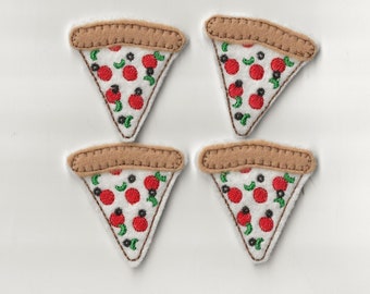 Pizza Slice Felties! Custom Color, Set of 4!
