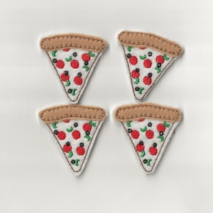 Pizza Slice Felties! Custom Color, Set of 4!