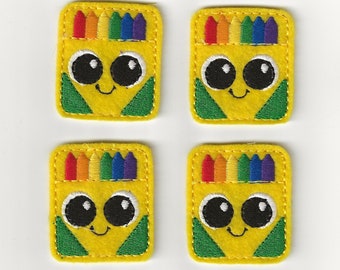 Box of Crayons Felties! Custom Color, Set of 4!