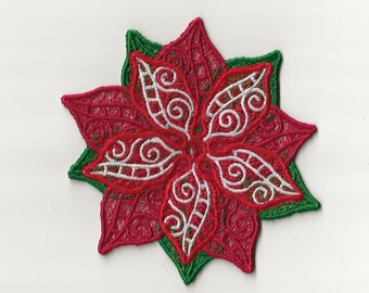 4" Poinsettia Lace, custom color!