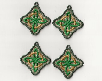 2" Infinity Celtic Cross Charms, set of 4!