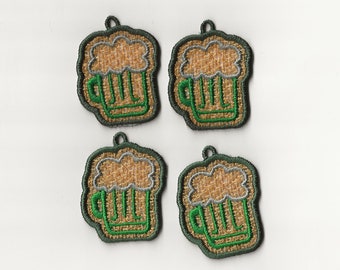2" Beer Mug Charms, set of 4!