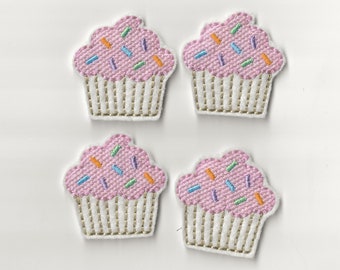 Cupcake Felties! Custom Color, Set of 4!