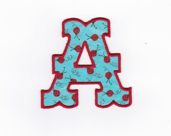4" Ladybug Letter Patch, Any Letter!