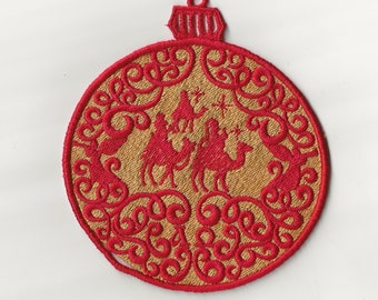 5" Nativity Lace Ornament
