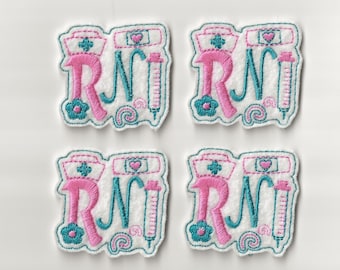 RN Nurse Felties! Custom Color, Set of 4!