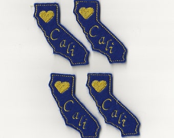 2.3” I Heart California Felties! Custom Color, Set of 4!