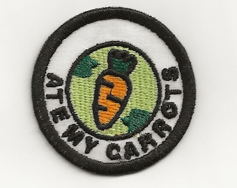 2" Ate My Carrots Merit Badge, Patch! Any Color combo! Custom Made!