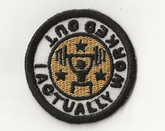 2" I Actually Worked Out Merit Badge, Patch! Any Color combo! Custom Made!