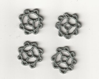 1” Steampunk Gear Lace Charms, Set of 4!