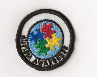 2" Autism Awareness Merit Badge, Patch! Any Color combo! Custom Made!