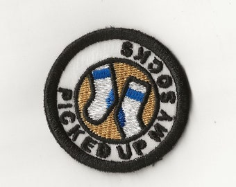 2" Picked Up My Socks Merit Badge, Patch! Any Color combo! Custom Made!