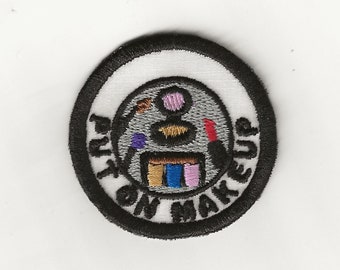 2" Put On Makeup Merit Badge, Patch! Any Color combo! Custom Made!
