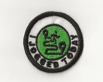 2" I Jogged Today Merit Badge, Patch! Any Color combo! Custom Made!