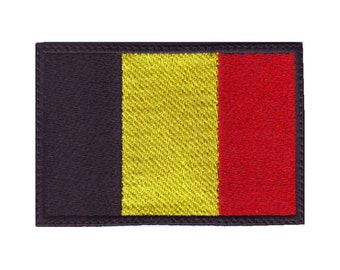 Belgium Brussels Europe Flag Sew-On Badge Iron-On Patch K-32 