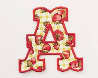 Strawberry Gingham letter, patch!