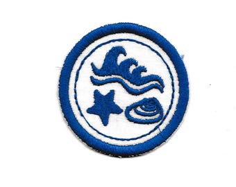 2" Seashell Hunter Merit Badge, Patch! Any Color combo! Custom Made!