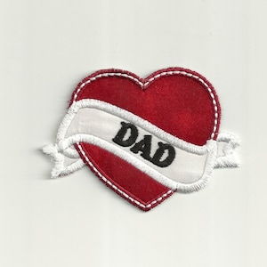 I Heart Dad, Tattoo Patch! Custom Made!