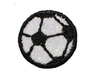 1" Glitter Soccerball Patch! NO MESS!!