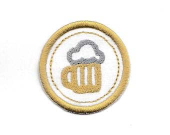 2" Beer Tasting Merit Badge, Patch! Any Color combo! Custom Made!