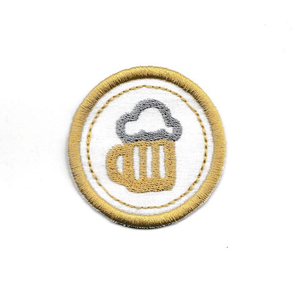 2" Beer Tasting Merit Badge, Patch! Any Color combo! Custom Made!