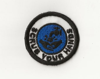 2" Scrub Your Hands Merit Badge, Patch! Any Color combo! Custom Made!