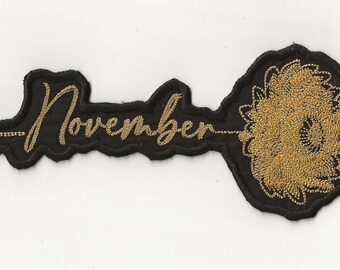 November Birth Flower, Chrysanthemums Patch! Custom Made! AP144