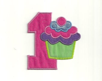 Birthday Number Cupcake Patch Custom Made!