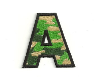 Camouflage Letter Patch, 2" Custom Made! LET3