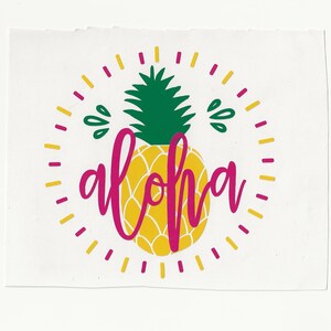 Aloha op een ananas, Vinyl Decal! Meerdere maten op maat gemaakt!