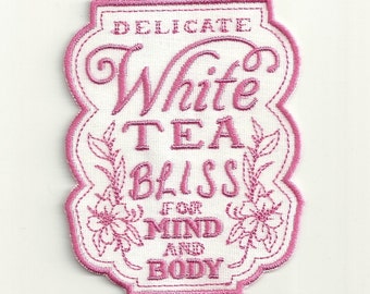 White Tea Cafe Patch! Custom Made! AP55