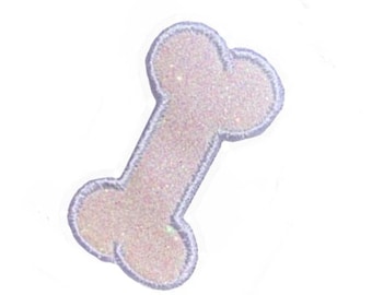 Dog Bone Treat 2-1/4 " Iron On Brilliant NO MESS glitter PN80
