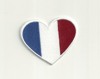 French Heart Flag Patch! Custom Made!